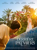 affiche derrière les palmiers